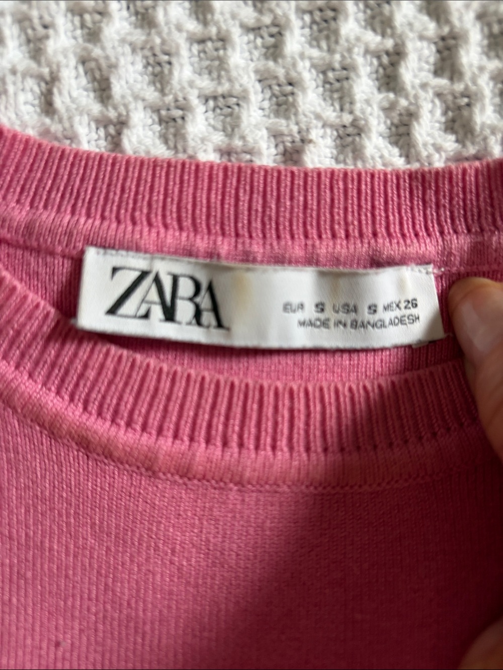 Zara Rose Pink Knit Sleeveless Crop Tank-w/ free tan Zara top included - Picture 5 of 13